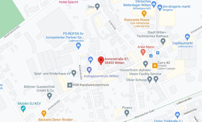 Karte Annenstraße und umgebung